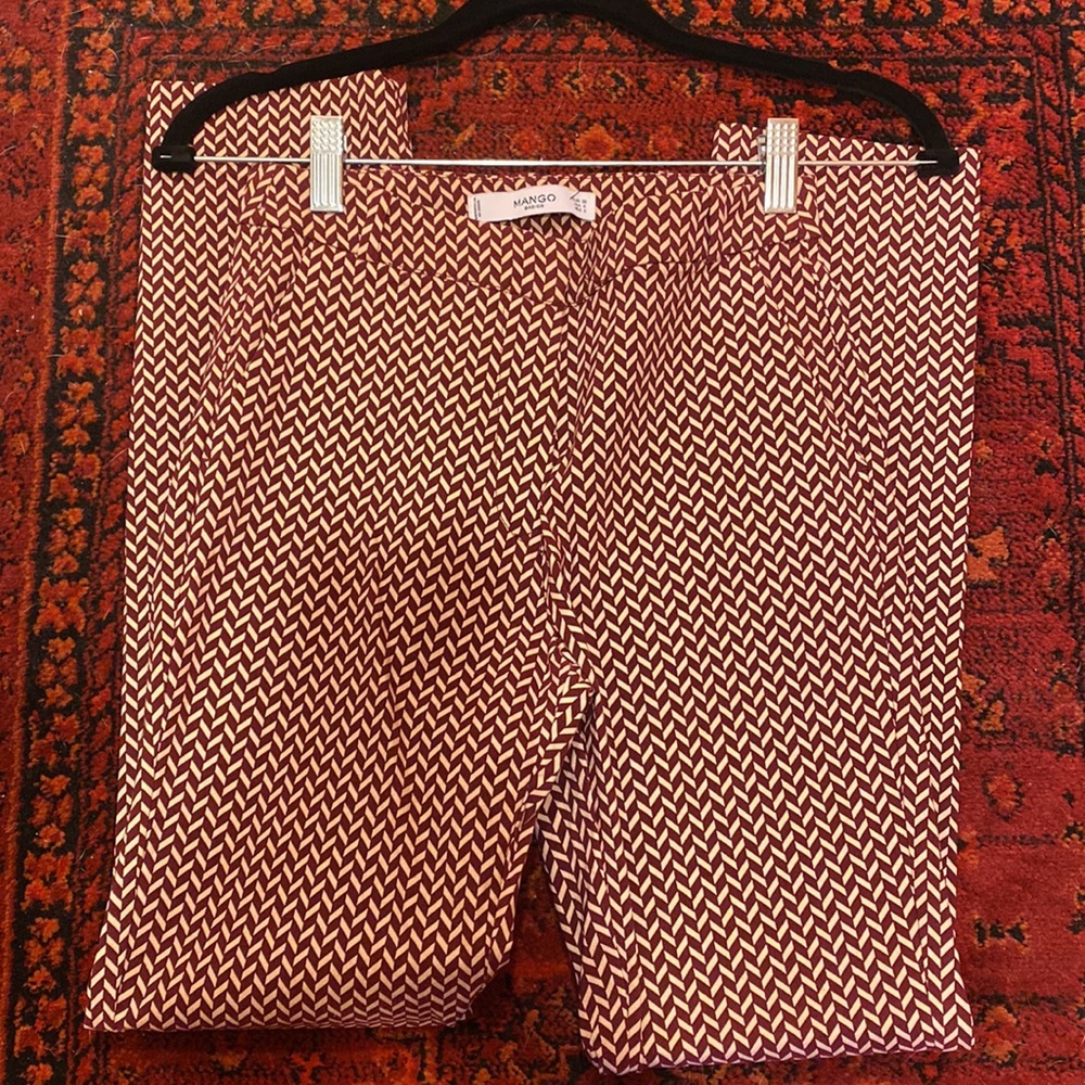 MANGO Basics Patterned Pant // SZ 4